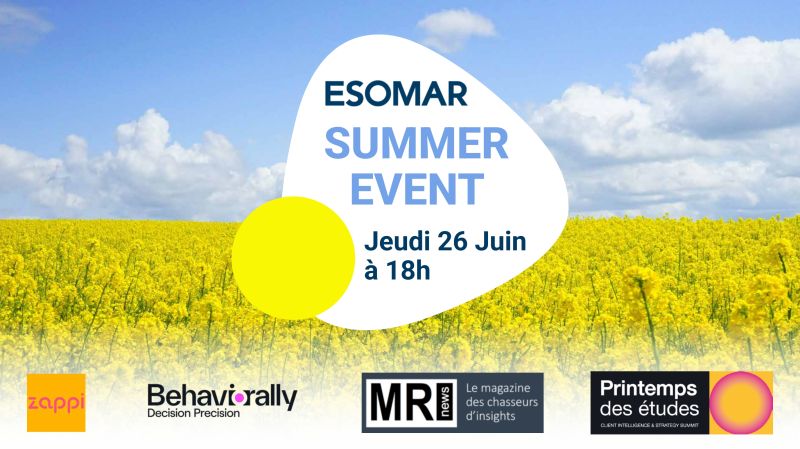 SAVE THE DATE – French Summer Event by ESOMAR France